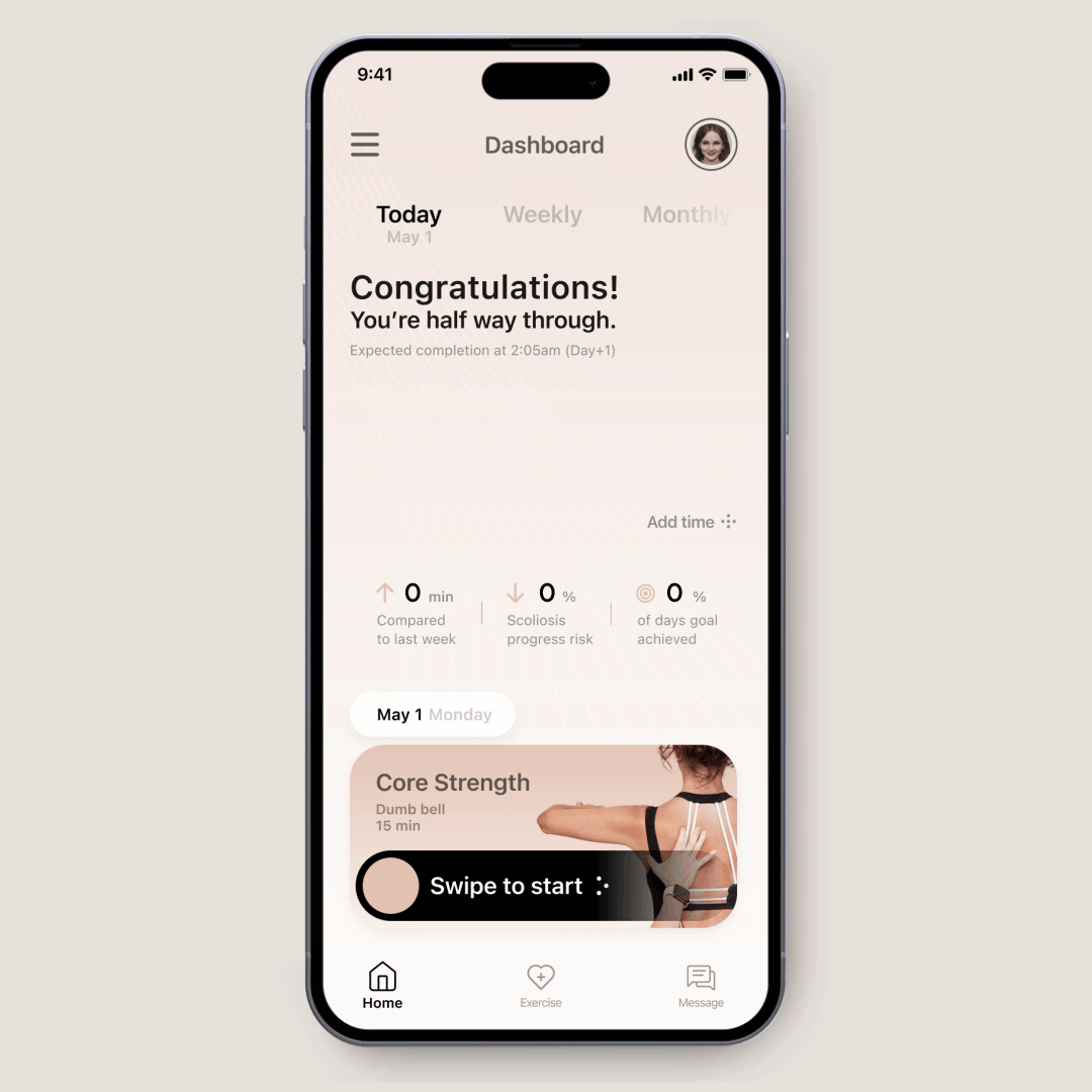 Information architecture: brace, app, and care touchpoints with hierarchy and tradeoffs