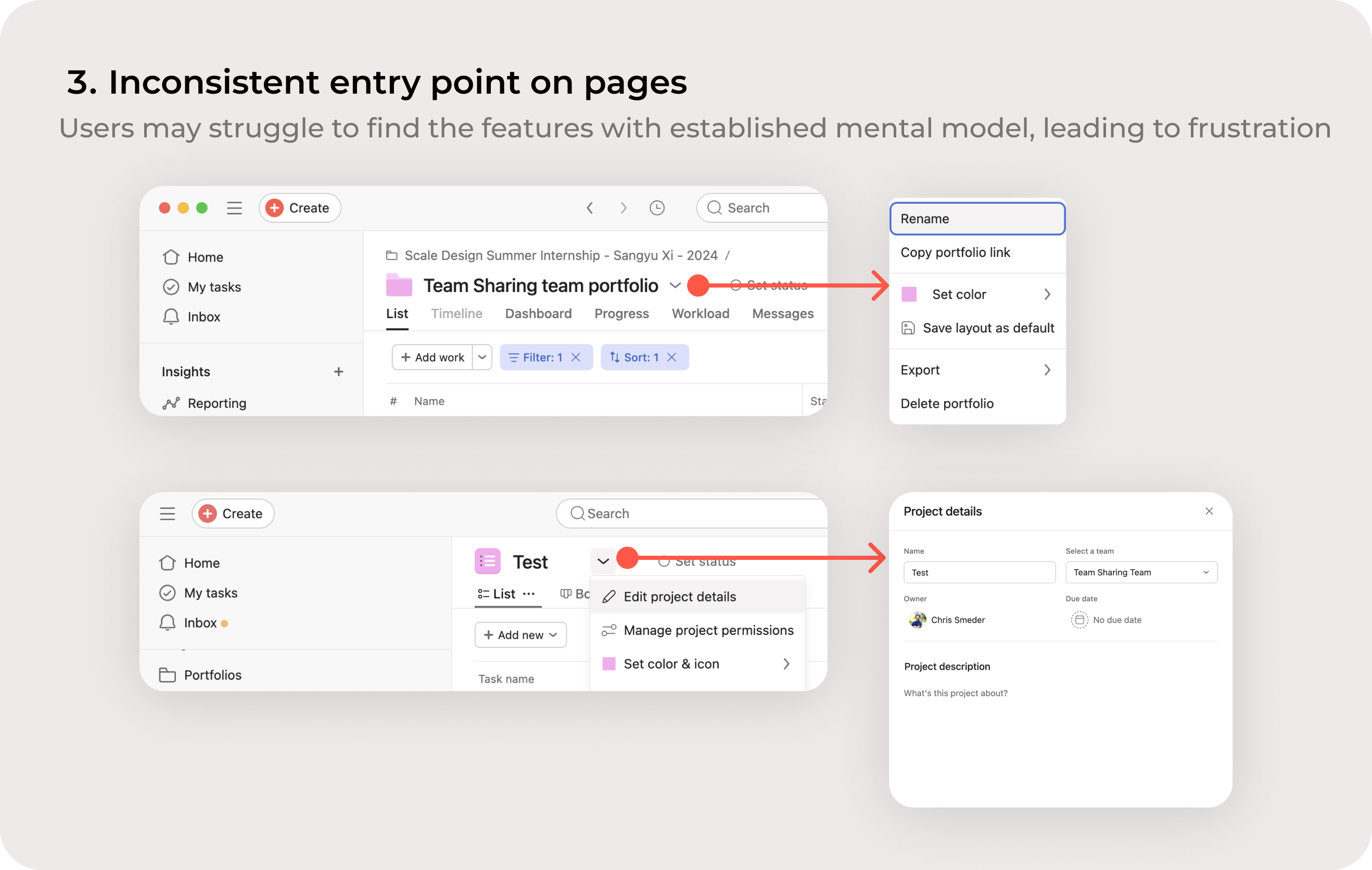 Problem exploration — project settings context 3