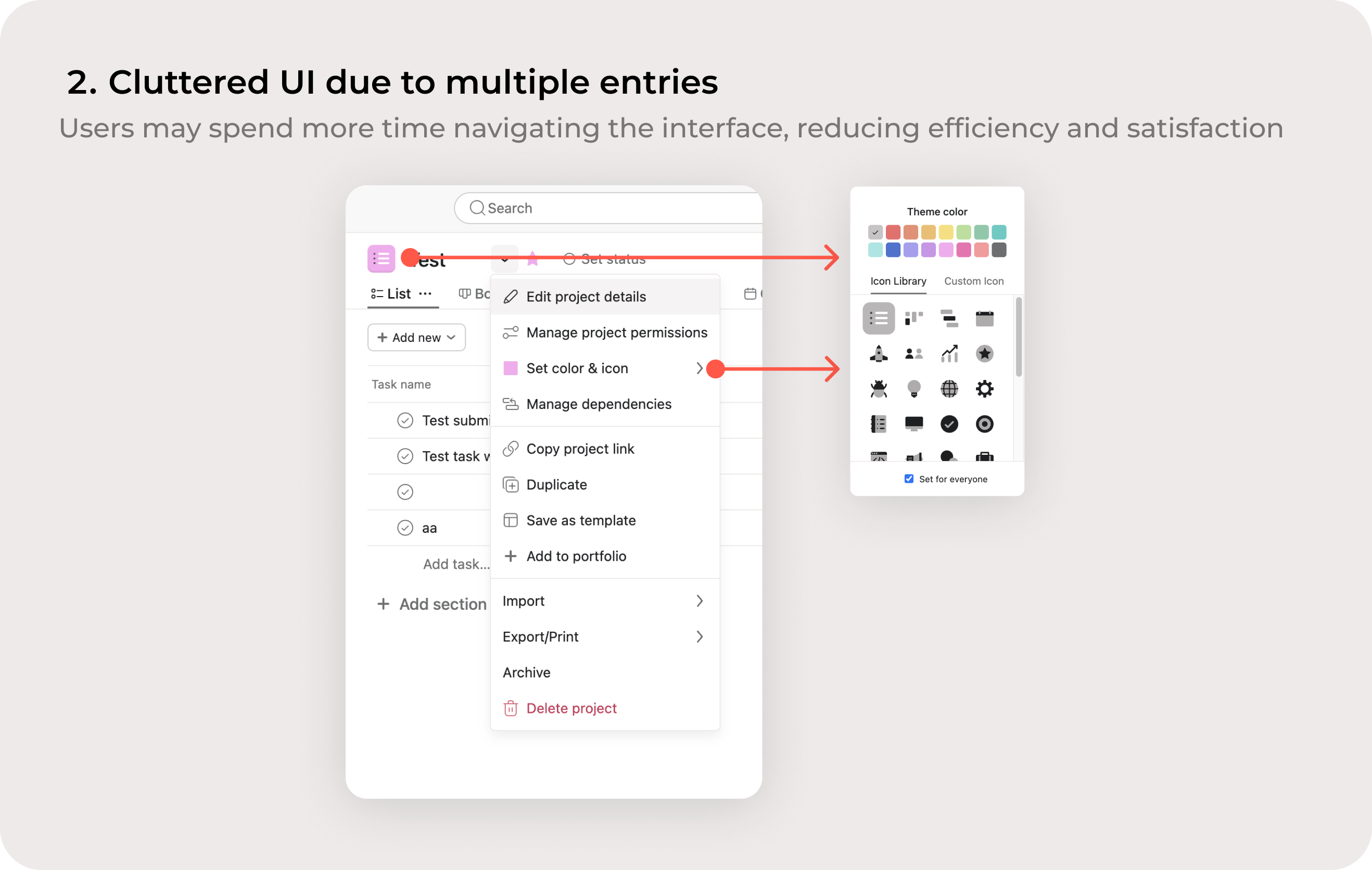 Problem exploration — project settings context 2
